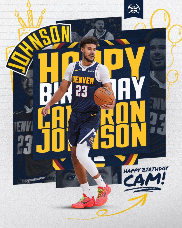 世界杯手机观看-🎂三十而立！掘金官方祝卡梅隆·约翰逊30岁生日快乐！🎂